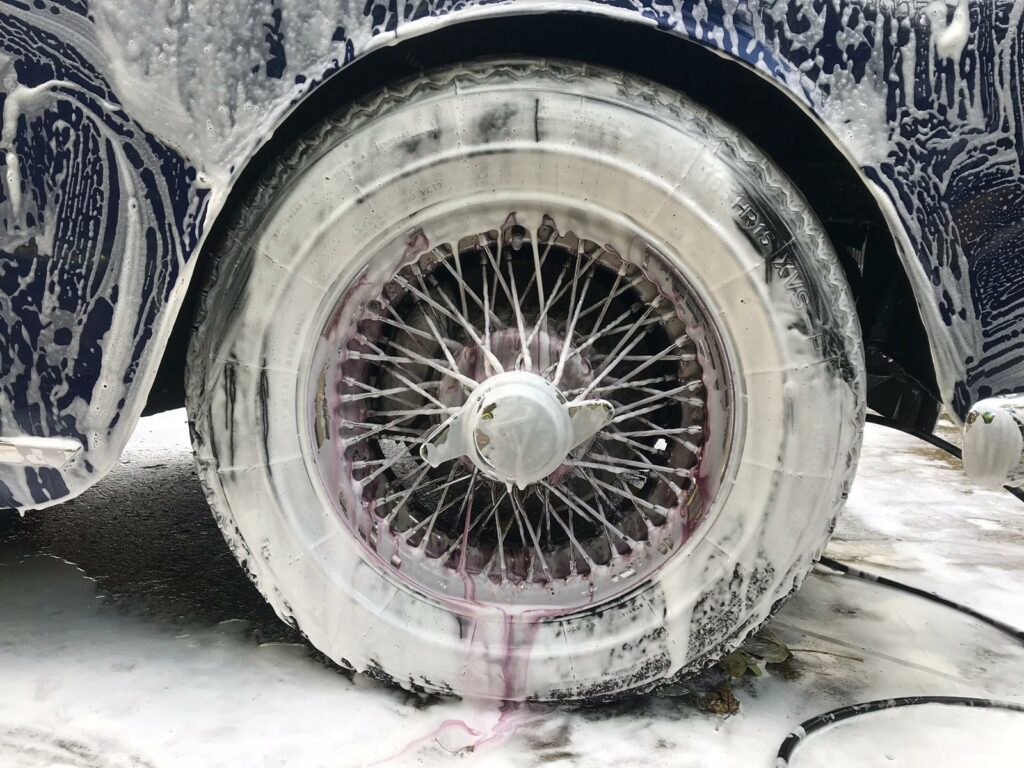 deep clean of wheel close up during valet by mmvaleting